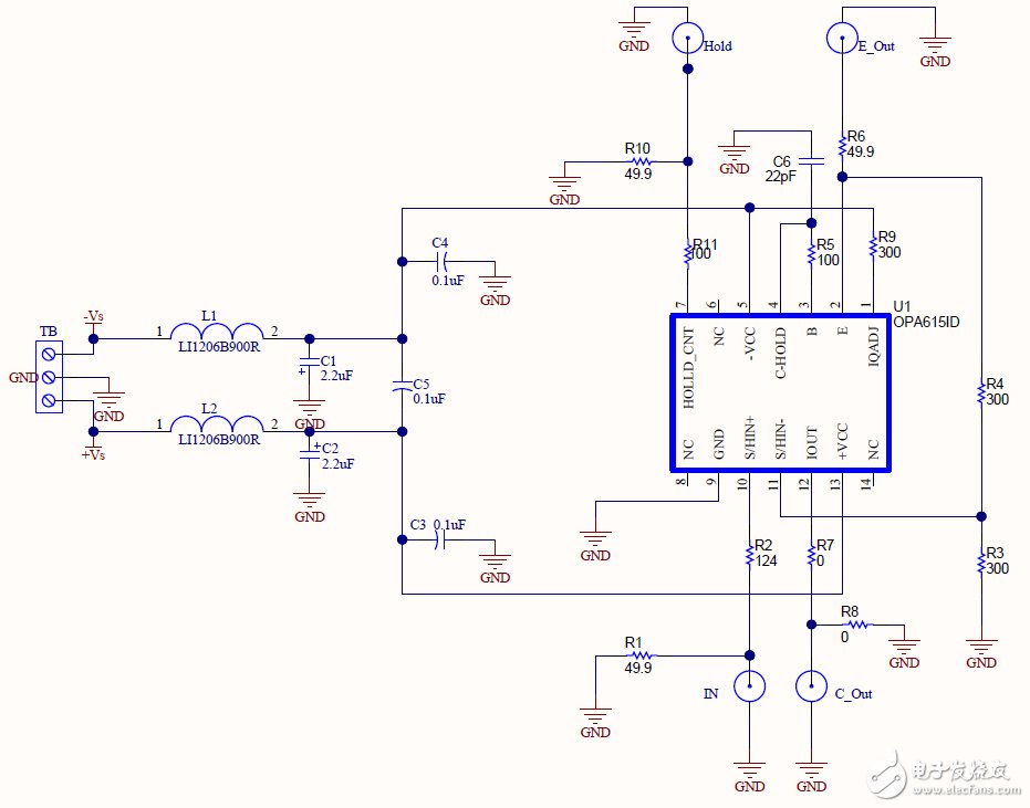 多功能采样和保持电路应用于工业和T＆M电路图