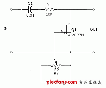 使用FET的压控衰减器(音量控制)电路