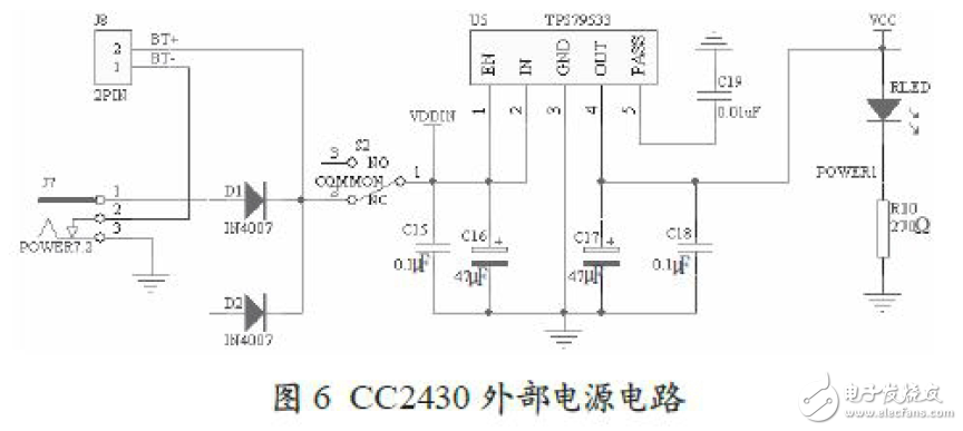 基于CC2430的ZigBee无线传感系统电路设计