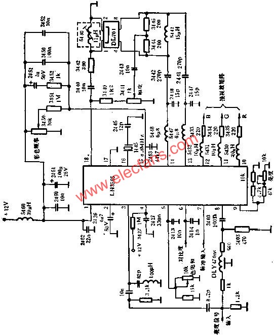 LH3565典型应用电路图  www.elecfans.com