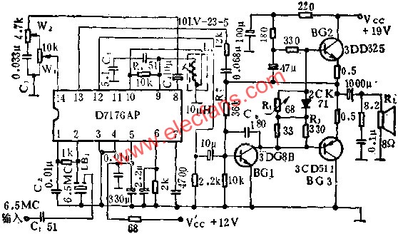 d7176ap伴音电路的应用电路图讲解 - 电视机电路图