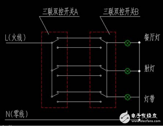 双控开关接线图,双控开关电路图 - 光电开关电子电路图