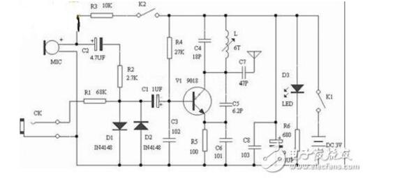 簡單9018無線發(fā)射電路詳解