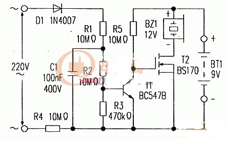 蜂鸣器报警器电路图大全(五款模拟电路设计原理图详解)