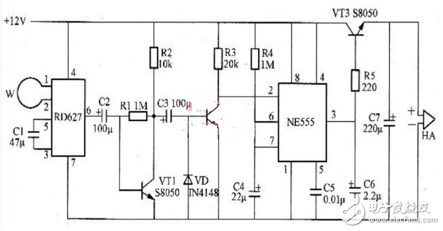 人体感应报警器电路图大全（七款模拟电路设计原理图详解）