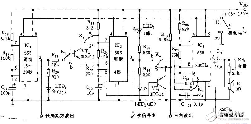 555脉冲发生器电路图大全六款555脉冲发生器电路设计原理图详解555