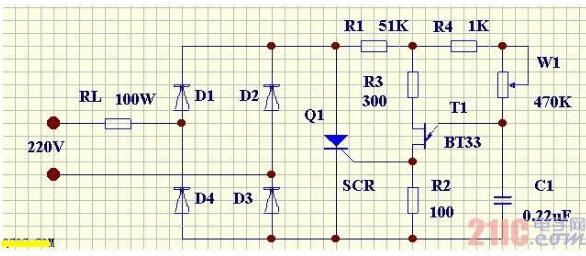 单向可控硅最筒单电路图大全(四款模拟电路设计原理图详解)