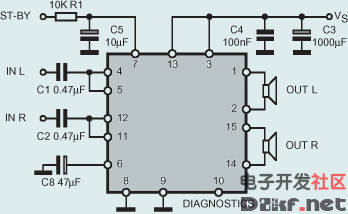 TDA7375典型应用电路