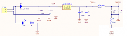 三种典型的基于AMS1117稳压IC的5v转3.3v电路-电路图讲解-电子技术方案